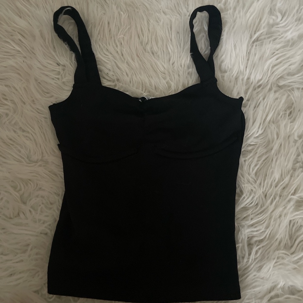Black cami tank top